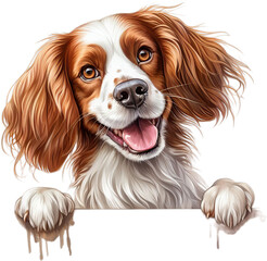 Brittany Spaniel Bliss: Expressive Watercolor Dog Illustration