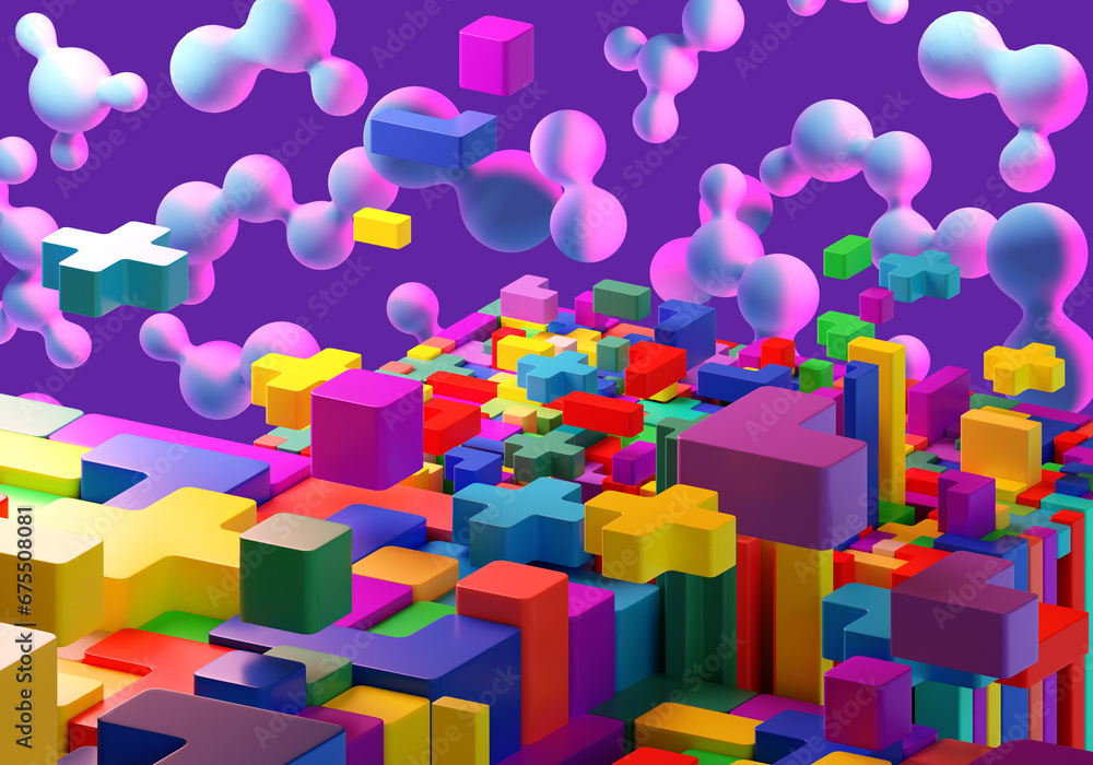 Poster colorful background. backdrop with colorful elements. wallpaper for children design. background with