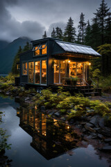 Fototapeta premium Off-Grid Living in Small Efficient Home