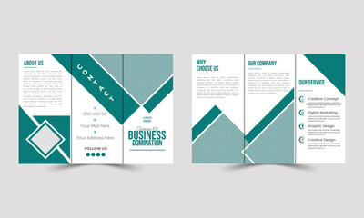 Creative business Trifold Brochure Design Layout , Tri fold Brochure Mock up Background design presentation layout a4 size.
Simple and minimalist  and Professional tri fold brochure vector design
