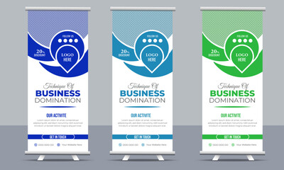 Business Roll Up Banner stand vector, Sale
 banner stand or flag design layout. advertisement, pull up, 
polygon background, vector illustration, business flyer, display, x-banner, flag-banner