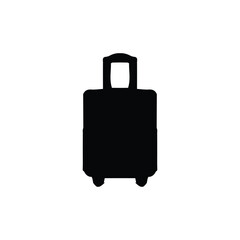Suitcase icon. Simple style travel company poster background symbol. Suitcase brand logo design element. Suitcase t-shirt printing. Vector for sticker.