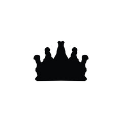 Crown icon. Simple style jewelry shop big sale poster background symbol. Luxury brand logo design element. Crown t-shirt printing. Vector for sticker.