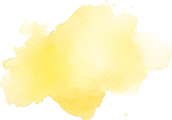 yellow watercolor stain - obrazy, fototapety, plakaty