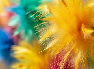 Carnival Colorful Feathers Background