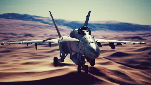 american military plane over the desert