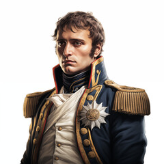 Portrait of of Napoleon Bonaparte build with IA, emperor of Europe 