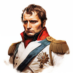 Portrait of of Napoleon Bonaparte build with IA, emperor of Europe 
