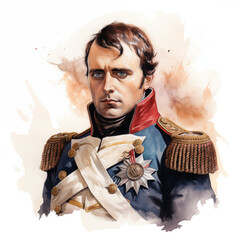 Portrait of of Napoleon Bonaparte build with IA, emperor of Europe 