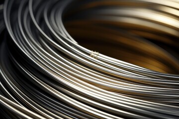 silver colored metal wire coil - obrazy, fototapety, plakaty