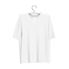 a white T-Shirt on Hanger isolated on a white background