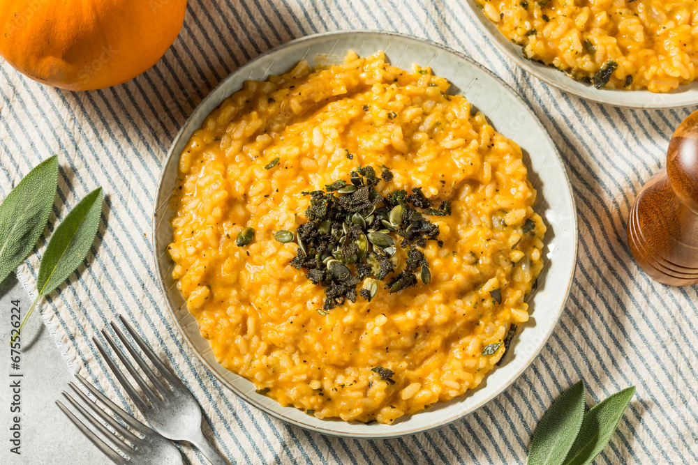 Sticker homemade autumn pumpkin risotto