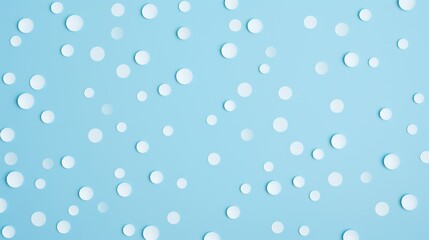 white circles on a blue background.