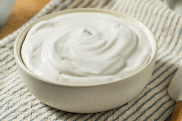 Obraz na płótnie Canvas Sweet White Whipped Cream Dessert