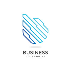 Letter B design element icon vector with creative modern concept idea