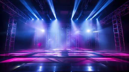 Laser lights, holographic displays, and sleek metallic structures 