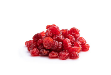 Dried cherry fruit isolated on white background