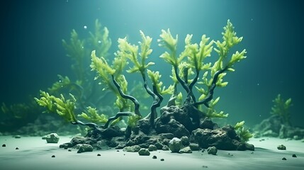 Obraz na płótnie Canvas green seaweed.