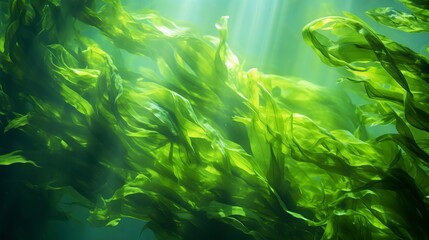 Fototapeta na wymiar green seaweed background.