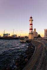 Malmo inner lighthouse at evening