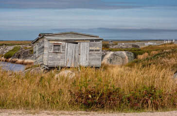 Abandon wooden fishing shack in Newfoundland