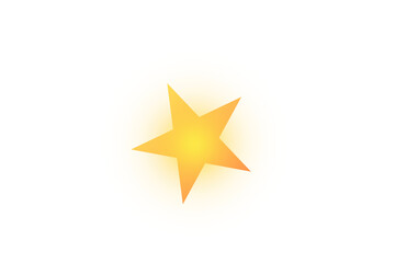 Fototapeta premium golden star icon on white background