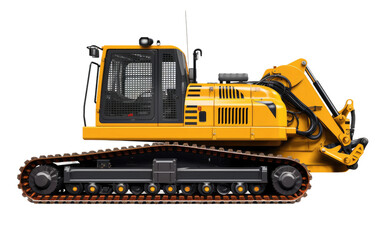 Construction Trencher Technology on isolated background