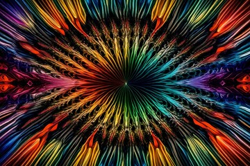 Liquid rainbows colliding in a kaleidoscope of colors