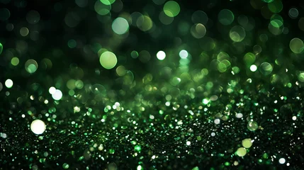 Foto op Plexiglas green glitter background. © Yahor Shylau 
