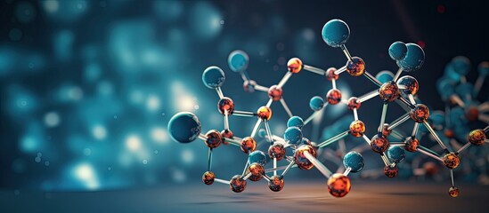 The scientific study of chemistry involves creating a ai rendering model to understand the molecular structure atom arrangement and the physical properties of various elements and their mole