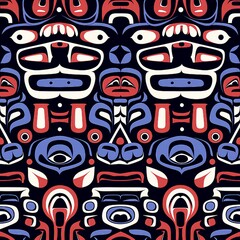 Native Canadian Haida Art Pattern