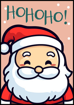 Posters and Greeting Cards for Merry Christmas: Featuring Cute Santa Claus Vector Cartoon Character