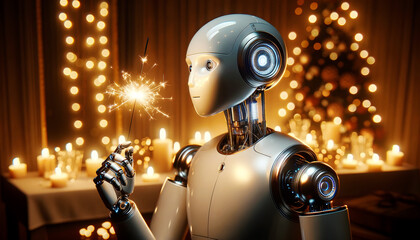 New Year's Sparkler: A Robot's Fusion of Celebration and Artificial Intelligence