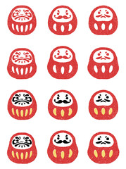 手描き風のダルマ