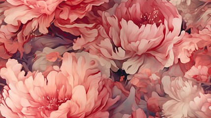  a close up of a bunch of flowers with pink and white flowers in the middle of the picture and a pink and white flower in the middle of the middle of the picture.  generative ai