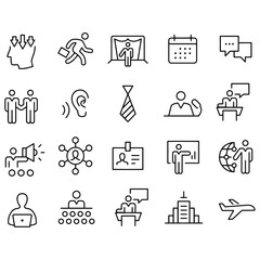  Business Convention Icons vector design