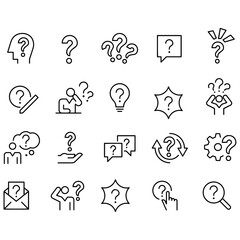  Question Icons vector design - obrazy, fototapety, plakaty