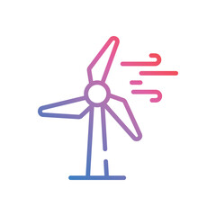 Wind Energy icon vector stock illustration