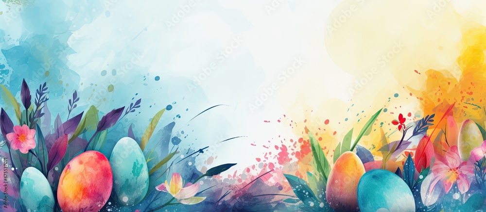 Poster the abstract business design featured a summer inspired background with a vibrant pattern and textur