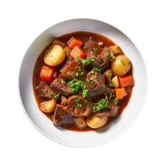 Fototapeta premium A Bowl of Beef Stew Isolated on a Transparent Background 