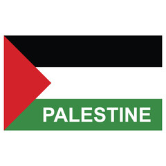 Palestine flag button on white background. Vector illustration. Eps 10. With Palestine written inside. Language selection icon based on country flag