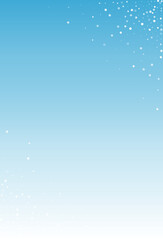 Silver Snow Vector Blue Background. Sky Gray
