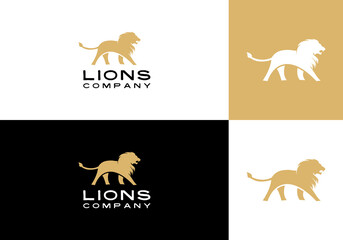 premium lion vector logo illustration design