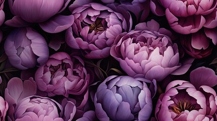  a close up of a bunch of flowers with purple flowers in the middle of the picture and purple flowers in the middle of the picture.  generative ai