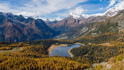 Foliage all'Alpe e Lago Palù, Valmalenco, in autunno