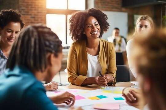 A group of women participating in a workshop, emphasizing skills development and growth, creativity with copy space
