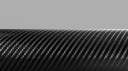 close up carbon fiber texture with grey background