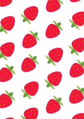 seamless pattern with strawberry