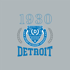 Detroit, Michigan design for t-shirt. Football tee shirt print. Typography graphics for sportswear and apparel. Vector illustration.