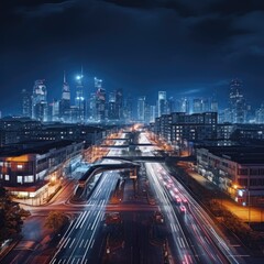 AI city at night